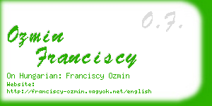 ozmin franciscy business card